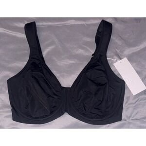 NEW HSIA Black Unlined Full Coverage Underwire Bra, 34DD